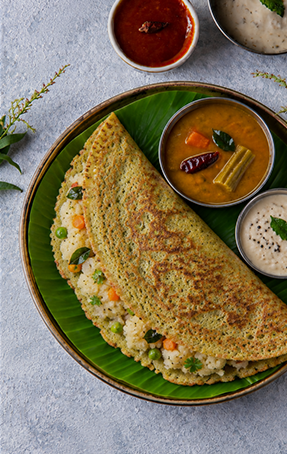 South Indian vegetable dosa